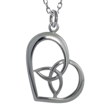 Lade das Bild in den Galerie-Viewer, 925 Silber Kette mit Herz und Trinity Knot