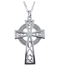 Lade das Bild in den Galerie-Viewer, Filigranes keltisches Kreuz Trinity Knot,