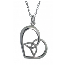 Lade das Bild in den Galerie-Viewer, 925 Silber Kette mit Herz und Trinity Knot