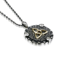 Lade das Bild in den Galerie-Viewer, Keltische Kette Silber 925 mit massivem Trinity Knot Anhänger