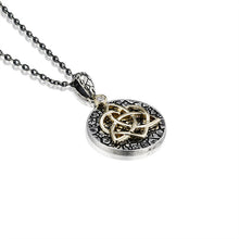 Lade das Bild in den Galerie-Viewer, Keltische Kette Silber 925 Trinity Knot und Herz