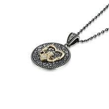 Lade das Bild in den Galerie-Viewer, Keltische Kette Silber 925 rund mit Anhänger Claddagh Symbol