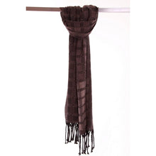 Lade das Bild in den Galerie-Viewer, Handgewebter Kaschmirschal HAZELNUT