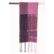 Lade das Bild in den Galerie-Viewer, Handgewebter Schal Amethyst aus Alpaka Wolle