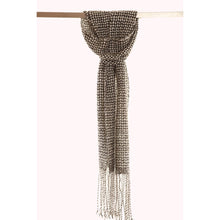 Lade das Bild in den Galerie-Viewer, Handgewebter Schal Black and White Mohair