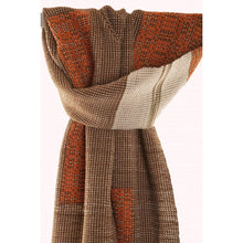 Lade das Bild in den Galerie-Viewer, Handgewebter Schal Coffee Cream Wolle