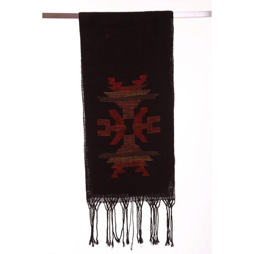 Handgewebter Schal Elegancy aus Leinen und Baumwolle