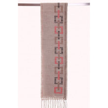 Lade das Bild in den Galerie-Viewer, Handgewebter Schal Light squares Leinen Baumwolle