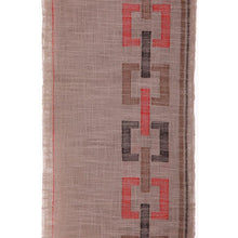 Lade das Bild in den Galerie-Viewer, Handgewebter Schal Light squares Leinen Baumwolle