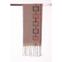 Lade das Bild in den Galerie-Viewer, Handgewebter Schal Light squares Leinen Baumwolle