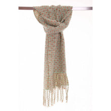 Lade das Bild in den Galerie-Viewer, Handgewebter Schal MINT Wolle Mohair