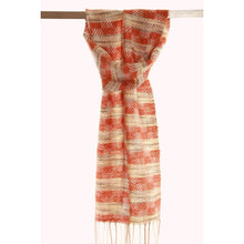 Lade das Bild in den Galerie-Viewer, Handgewebter Schal Natural Tenderness Wolle Mohair