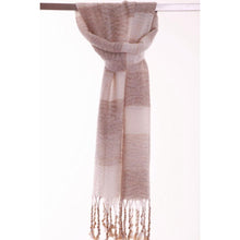 Lade das Bild in den Galerie-Viewer, Handgewebter Schal Ombre Wolle Mohair