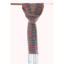 Lade das Bild in den Galerie-Viewer, Handgewebter Schal Pastel Wolle Mohair