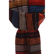 Lade das Bild in den Galerie-Viewer, Handgewebter Schal Piano aus Leinen und Baumwolle