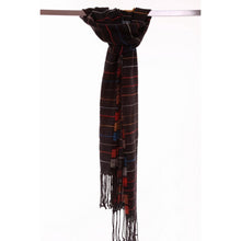 Lade das Bild in den Galerie-Viewer, Handgewebter Schal Piano aus Leinen und Baumwolle