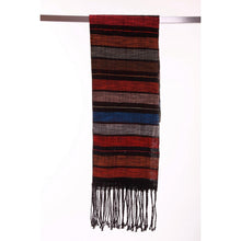 Lade das Bild in den Galerie-Viewer, Handgewebter Schal Piano aus Leinen und Baumwolle