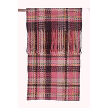 Lade das Bild in den Galerie-Viewer, Handgewebter Schal Pink and Purple Wolle Mohair