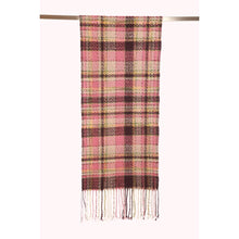 Lade das Bild in den Galerie-Viewer, Handgewebter Schal Pink and Purple Wolle Mohair