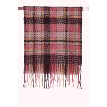 Lade das Bild in den Galerie-Viewer, Handgewebter Schal Pink and Purple Wolle Mohair