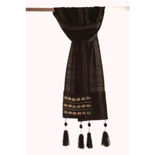 Lade das Bild in den Galerie-Viewer, Handgewebter Schal Pockets Wolle Mohair