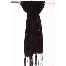 Lade das Bild in den Galerie-Viewer, Handgewebter Schal QUEENLY Mohair und Viskose