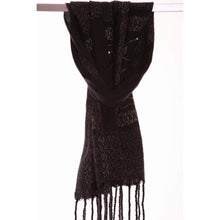 Lade das Bild in den Galerie-Viewer, Handgewebter Schal QUEENLY Mohair und Viskose