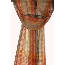 Lade das Bild in den Galerie-Viewer, Handgewebter Schal Striped Scarf Leinen Baumwolle