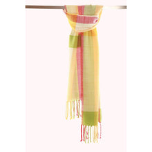 Lade das Bild in den Galerie-Viewer, Handgewebter Schal Stripes on Cloth Lammwolle