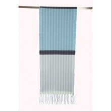 Lade das Bild in den Galerie-Viewer, Handgewebter Schal Turquoise blue