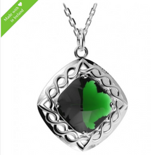 Lade das Bild in den Galerie-Viewer, Irische Kette Silber 925 gewobener Quarzanhänger