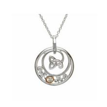 Lade das Bild in den Galerie-Viewer, Irische Kette Silber 925 mit Anhänger Trinity Knot im Kreis