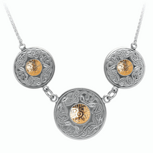 Lade das Bild in den Galerie-Viewer, Irische Kette Silber Celtic Warrior keltischer Krieger aus Silber 925 mit 18 Karat Gold