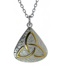 Lade das Bild in den Galerie-Viewer, Irische Kette Trinity Knot Silber 925 mit Gold