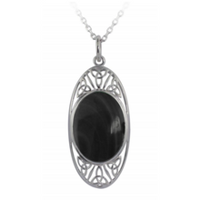 Lade das Bild in den Galerie-Viewer, Irische Kette Trinity Knot aus Silber 925 mit Schmuckstein