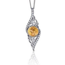 Lade das Bild in den Galerie-Viewer, Irische Kette gedrehter Trinity Anhänger Silber 925 mit 18 Karat Gold