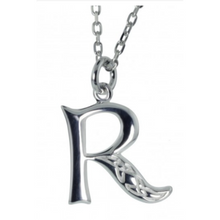 Lade das Bild in den Galerie-Viewer, Irische Kette mit Initialien Anhänger Buchstabe R