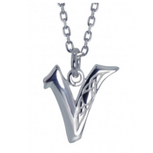 Lade das Bild in den Galerie-Viewer, Irische Kette mit Initialien Anhänger Buchstabe V