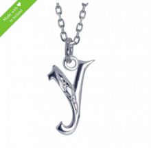 Lade das Bild in den Galerie-Viewer, Irische Kette mit Initialien Anhänger Buchstabe Y