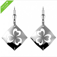 Lade das Bild in den Galerie-Viewer, Irische Ohrringe Kleeblatt aus Silber 925