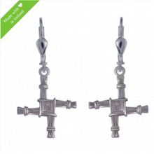 Lade das Bild in den Galerie-Viewer, Irische Ohrringe St. Brigid Kreuz Silber 925