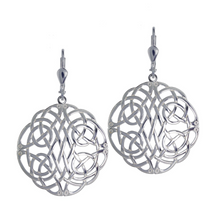 Lade das Bild in den Galerie-Viewer, Irische keltische Ohrringe geflochten Silber oder Gold