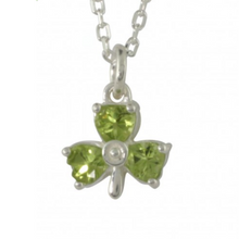 Lade das Bild in den Galerie-Viewer, Irischer Anhänger Kleeblatt mit Peridot Silber 925