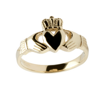 Lade das Bild in den Galerie-Viewer, Irischer Claddagh Ring Damen aus Gold