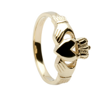 Lade das Bild in den Galerie-Viewer, Irischer Claddagh Ring Damen aus Gold