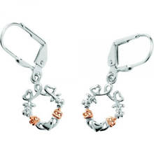 Lade das Bild in den Galerie-Viewer, Irischer Schmuck Ohrringe Herz Claddagh Kleeblatt