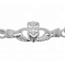 Lade das Bild in den Galerie-Viewer, Irisches Claddagh Armband Silber 925