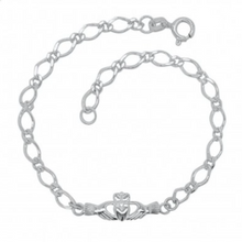 Lade das Bild in den Galerie-Viewer, Irisches Claddagh Armband Silber 925