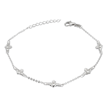 Lade das Bild in den Galerie-Viewer, Irisches Claddagh Armband Silber 925