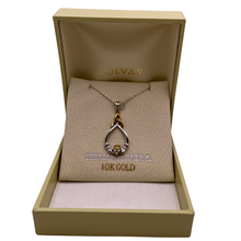 Lade das Bild in den Galerie-Viewer, Keltische Claddagh Kette aus Silber 925 und Gold